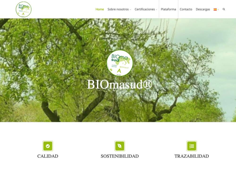 nueva web biomasud certificacion biocombustibles solidos AVEBIOM