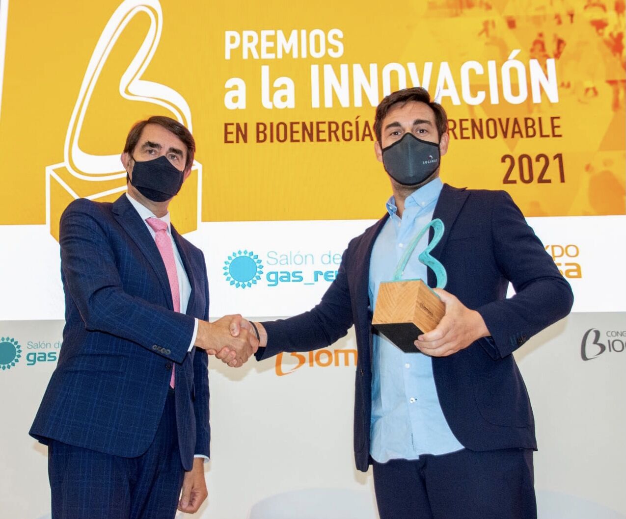 Premio a la innovacion en bioenergia 2021 a sugimat