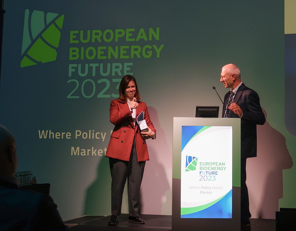 Lidia Pereira y Jean Marc Jossart en EBF 2023 de Bioenergy Europe
