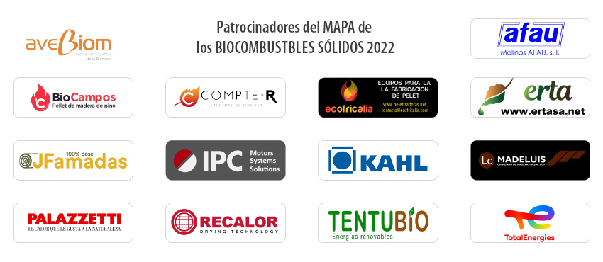 patrocinadores del mapa de los biocombustibles solidos 2022 avebiom
