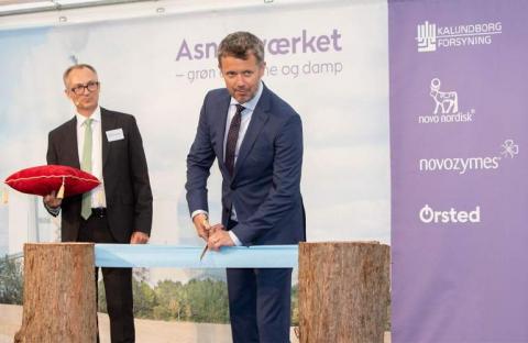 El principe de Dinamarca inaugura una central electrica reconvertida de carbon a biomasa
